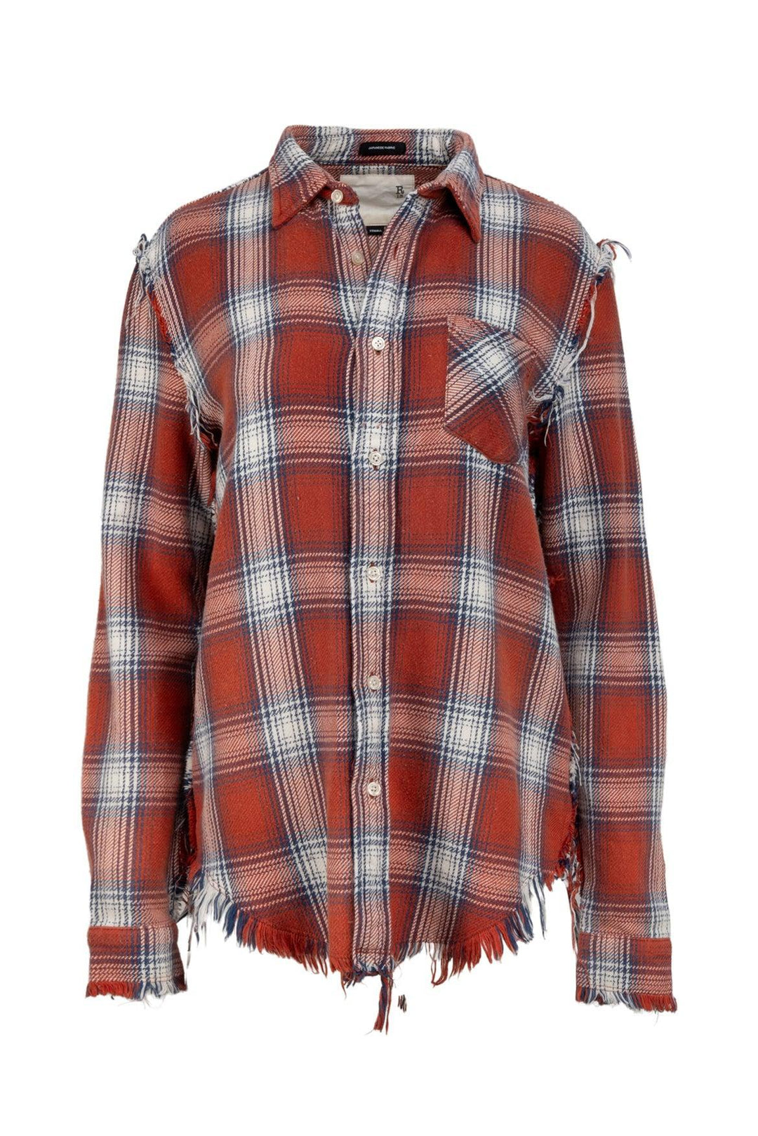 R13 Size XS Shredded Seam Shirt