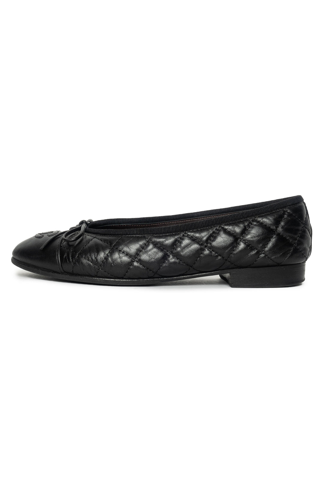 Chanel Size 37 CC Leather Flats