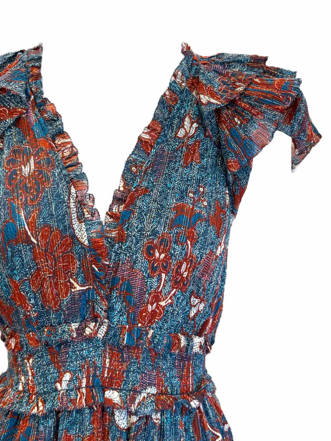 Ulla Johnson Floral Metallic Silk Blend Size 2 Dress