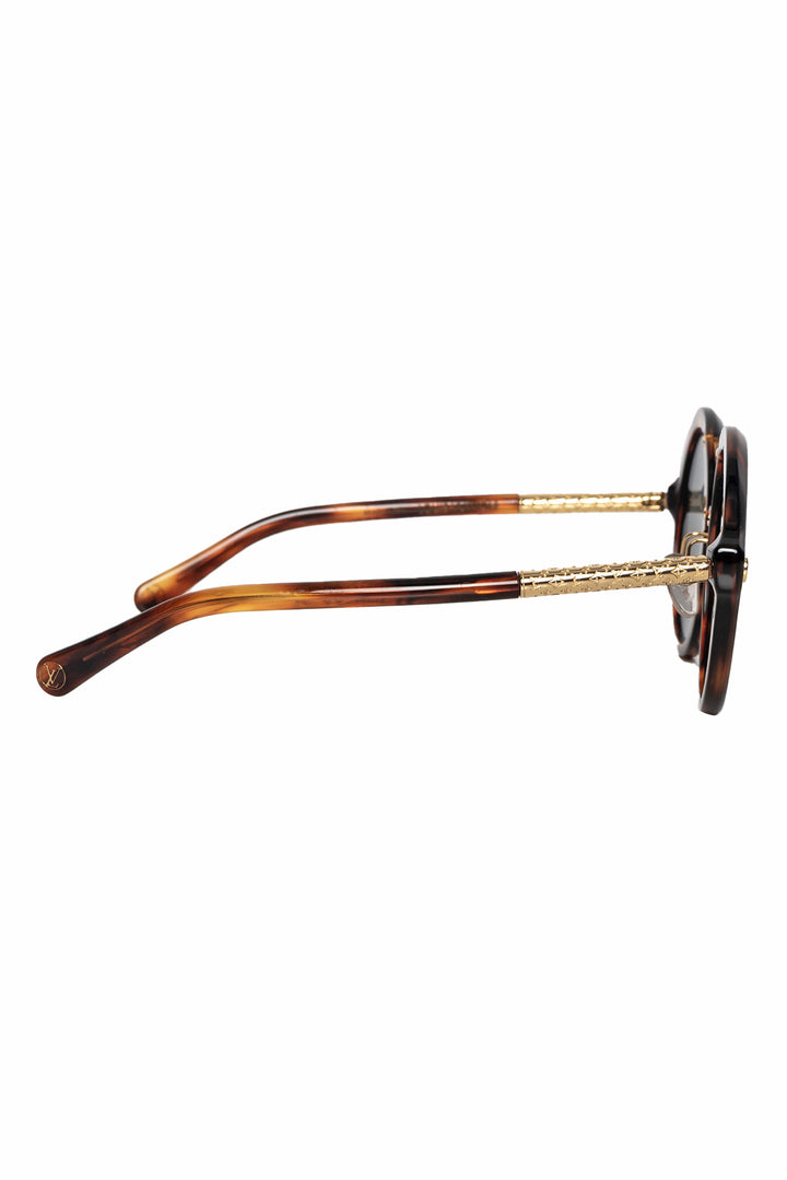 Louis Vuitton Round Tortoiseshell and Monogram Sunglasses Eyewear