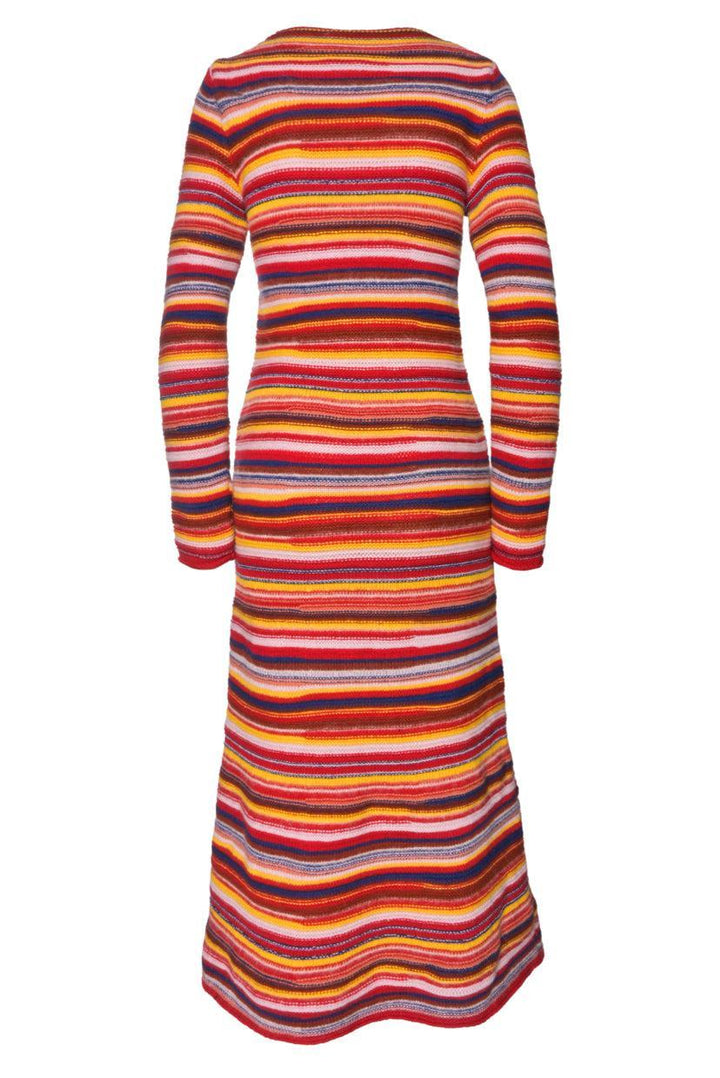 Chloe Size S Striped Cashmere-Blend Maxi Dress