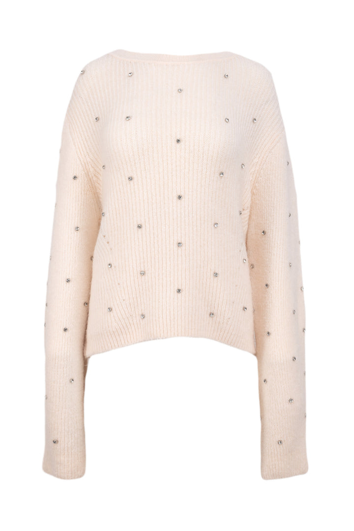 Self Portrait Size L Diamante Back Twist Jumper Sweater