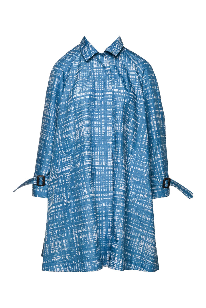 Prada Size 4 2010 Plaid Button Up Knee Length Coat