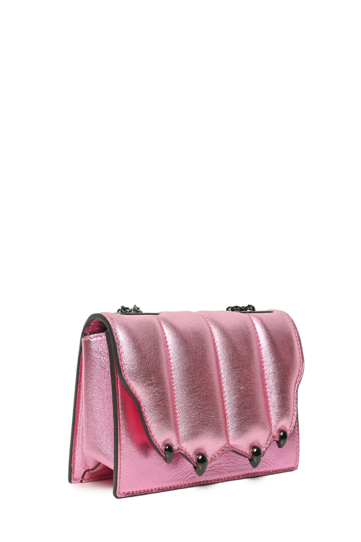 Marco De Vincenzo Griffe Metallic Leather Paw-Shaped Crossbody