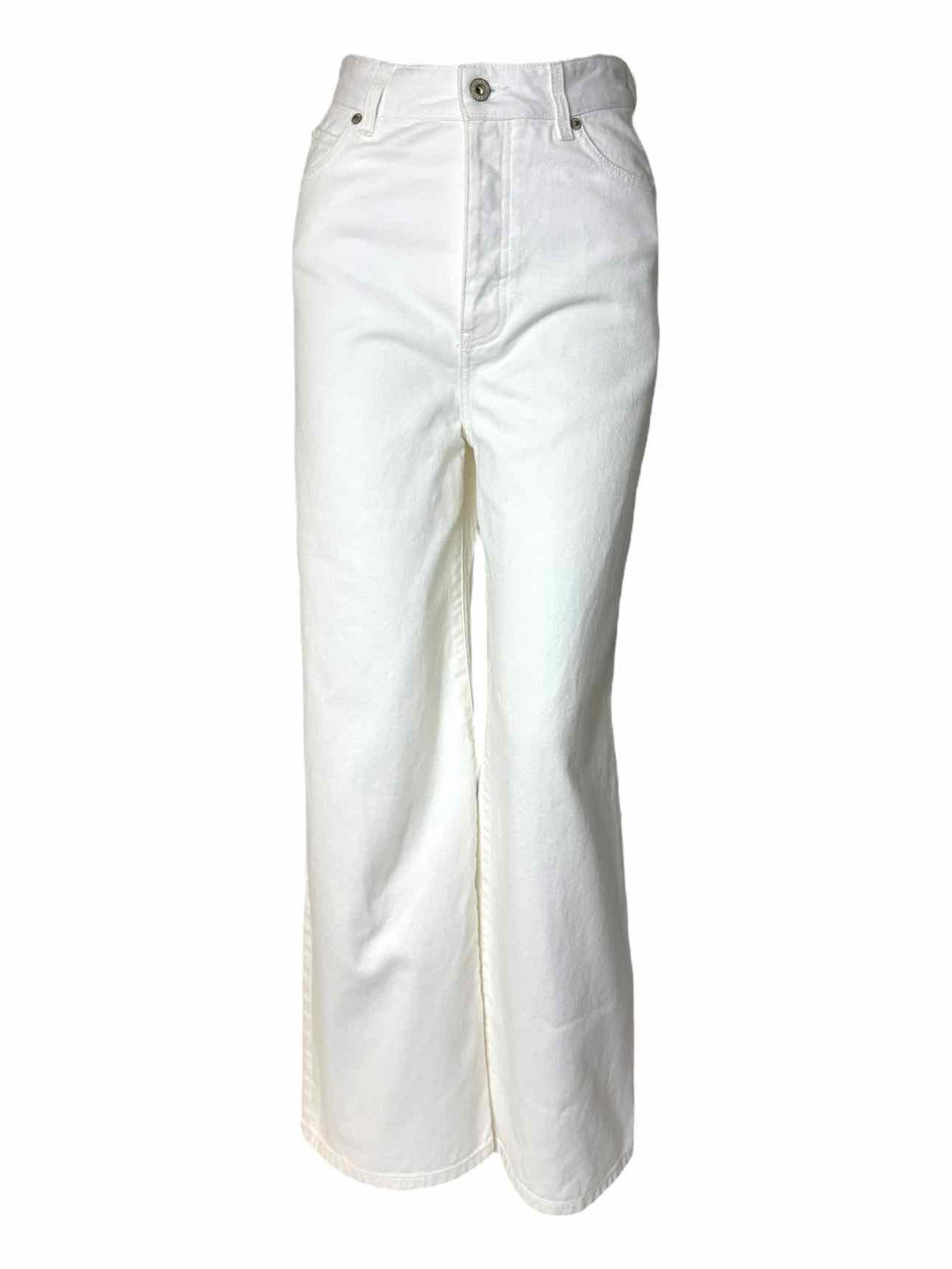 Loewe White Button Fly Wide Leg Size 36 Jeans