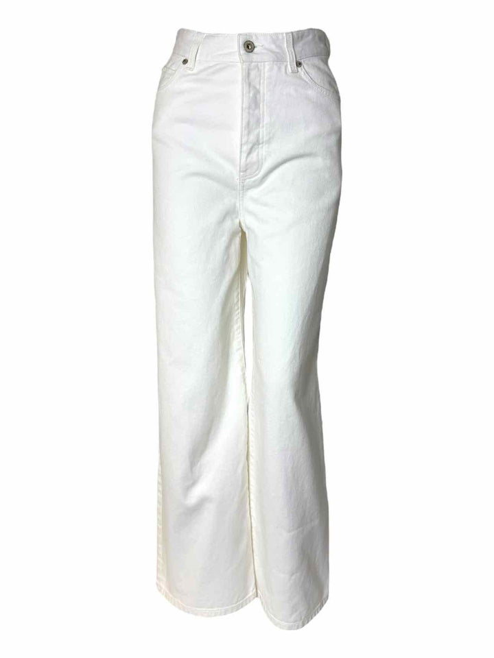 Loewe White Button Fly Wide Leg Size 36 Jeans