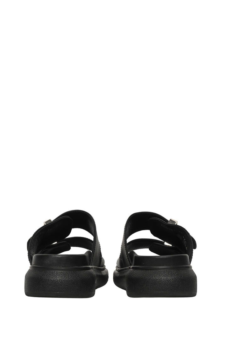Alexander Mcqueen Size 36 Double Band Leather Slides