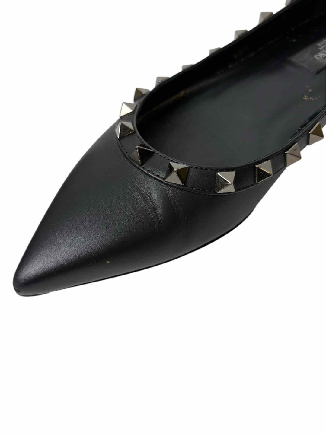 Valentino Size 37.5 Rockstud Leather Flats