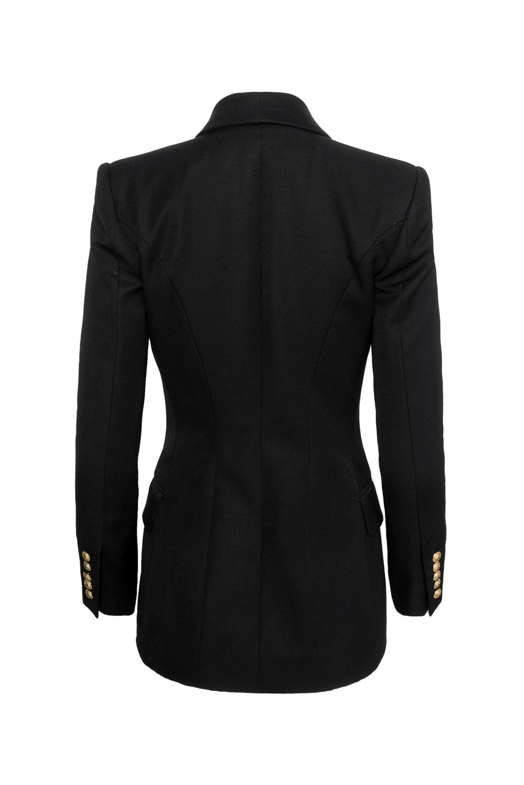 Balmain Size 34 Grain De Poudre 6-Button Fitted Blazer