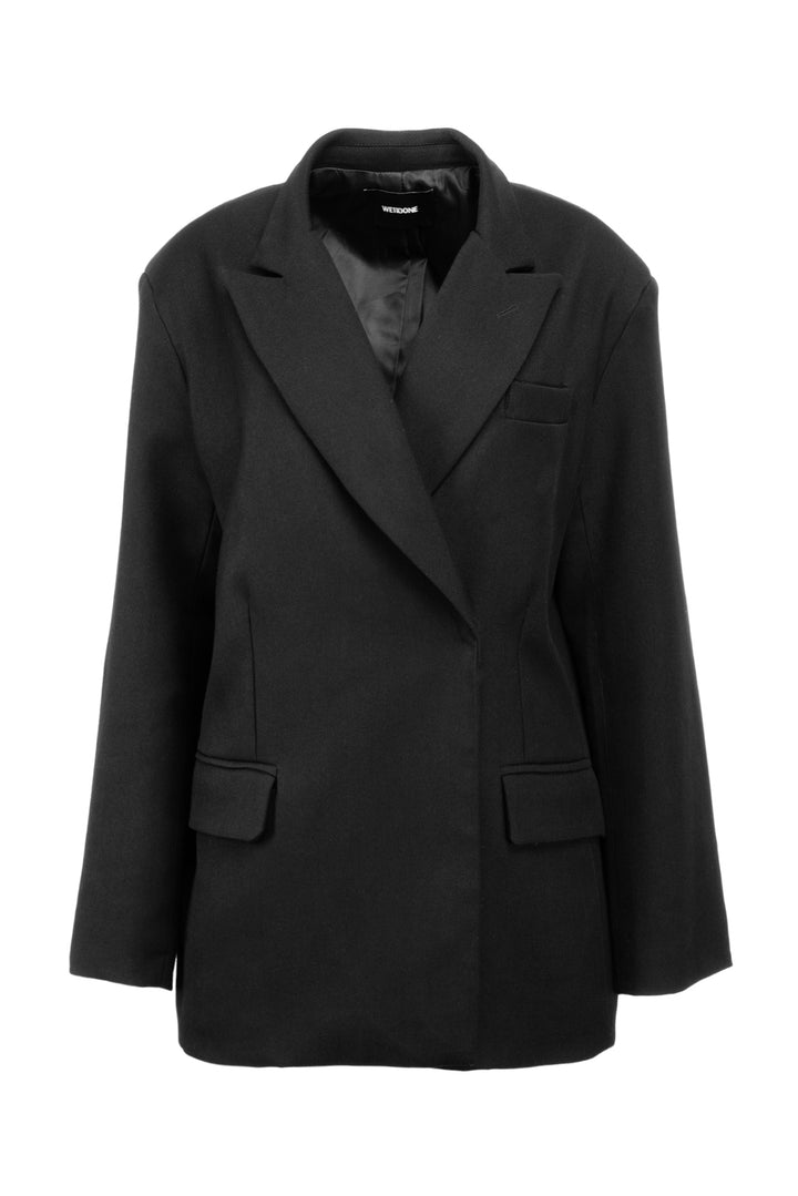 Welldone Size L Oversized Back Logo Blazer