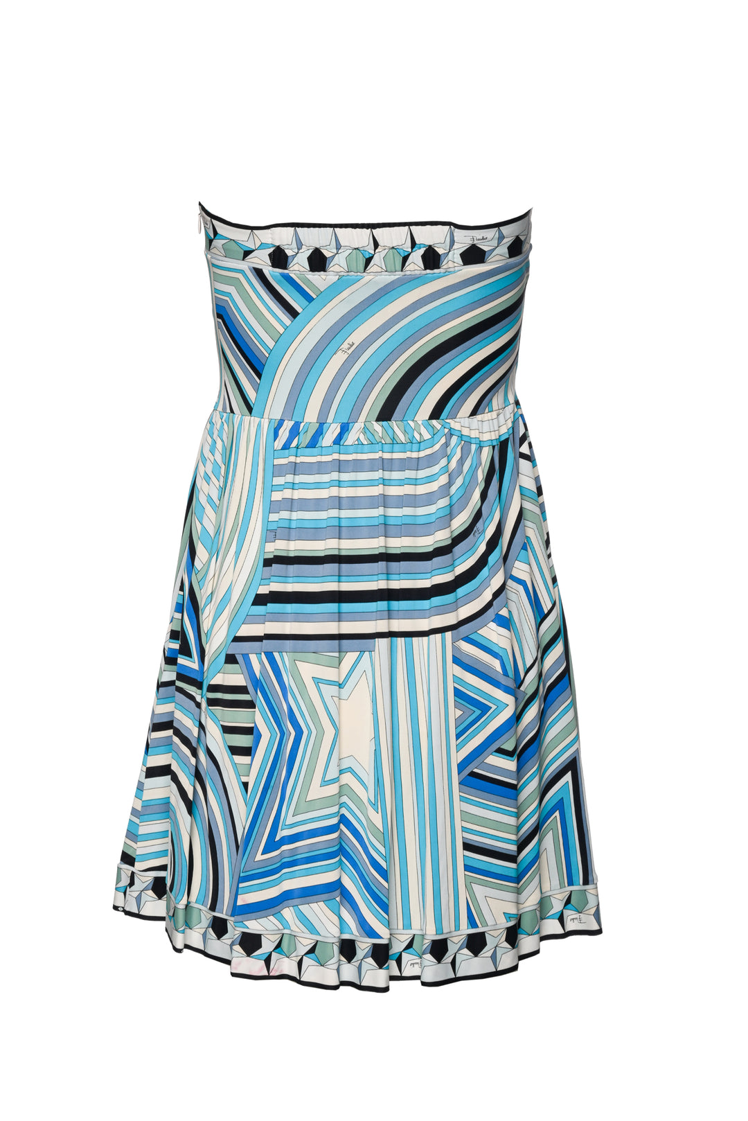 Emilio Pucci Size 6 Star & Striped Strapless Mini Dress