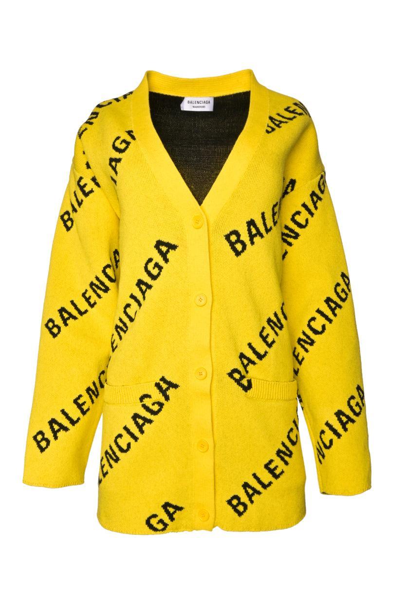 Balenciaga Size XS 2020 Unisex Allover Logo Cardigan