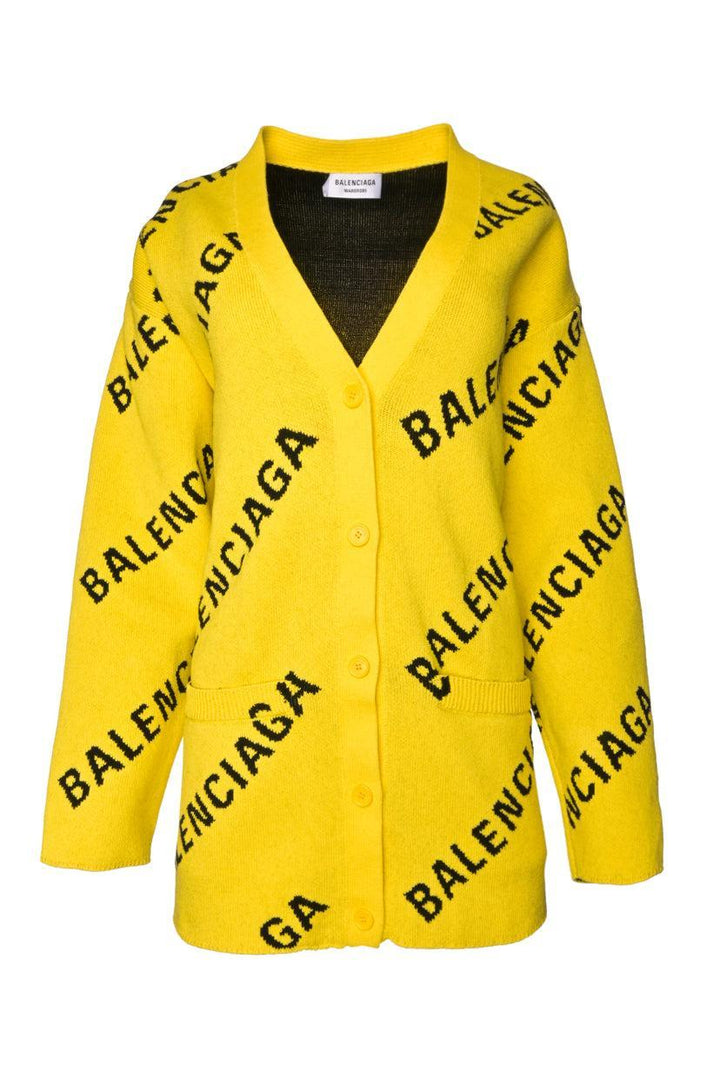 Balenciaga Size XS 2020 Unisex Allover Logo Cardigan
