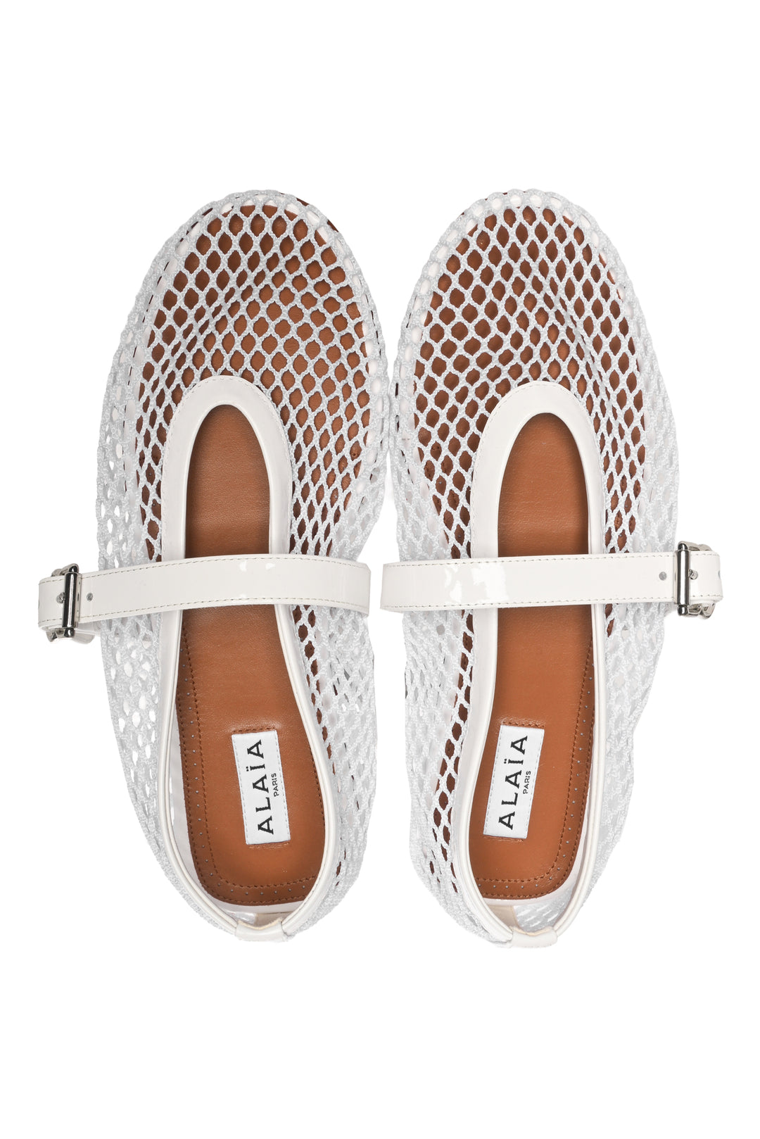 Alaia Size 36 Fishnet Ballet Flats