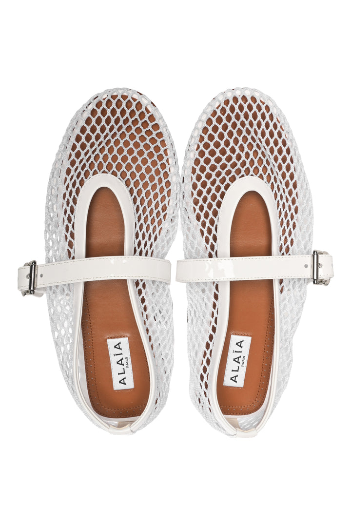 Alaia Size 36 Fishnet Ballet Flats