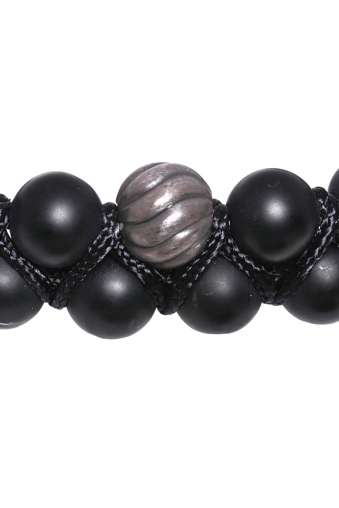 David Yurman Mens Spiritual Two-Row Onyx Bead Bracelet