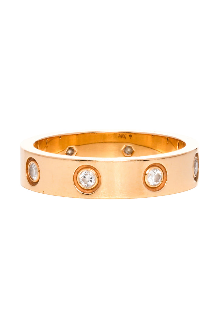 Cartier Size 4.5 2021 18K Yellow Gold 8 Diamond Love Ring