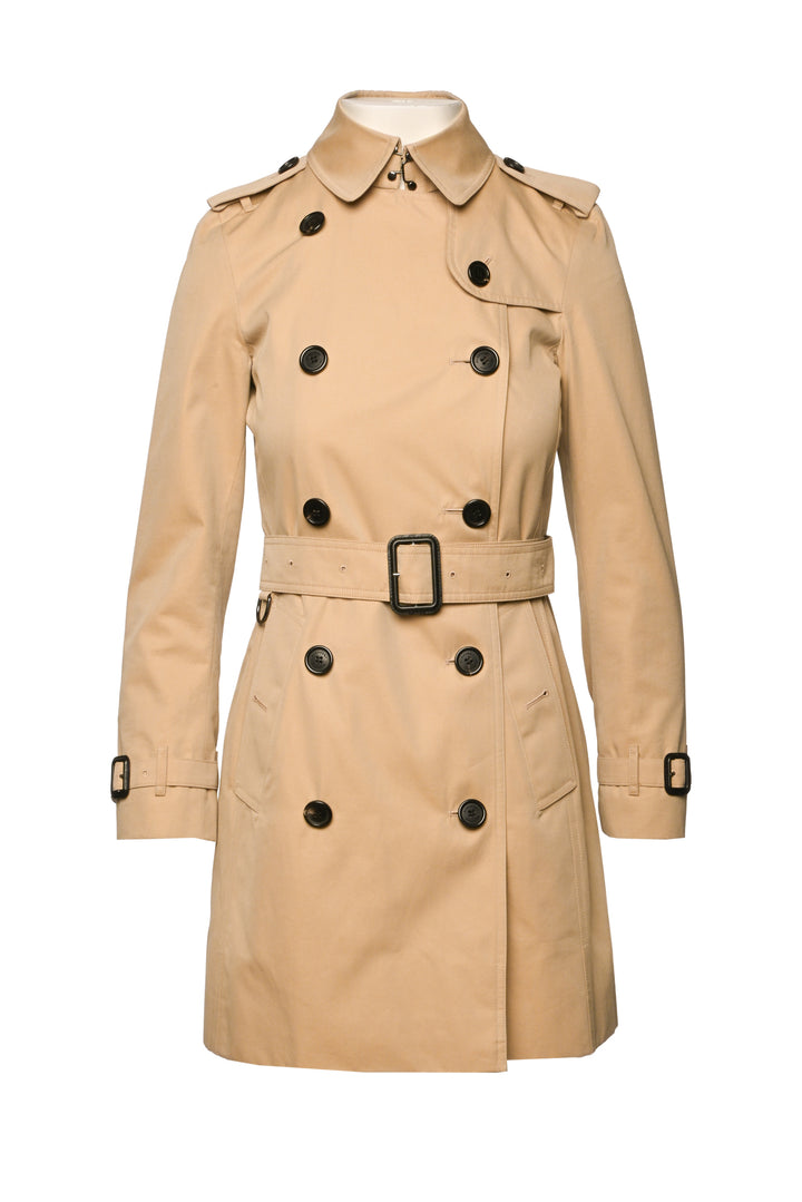 Burberry Size 0 Double Breasted Trench Coat