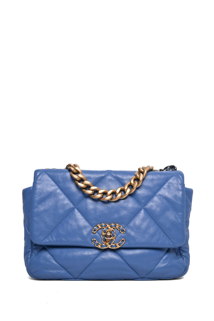 Chanel 2019 Chanel 19 Medium Quilted Lambskin Flap Shoulder Bag