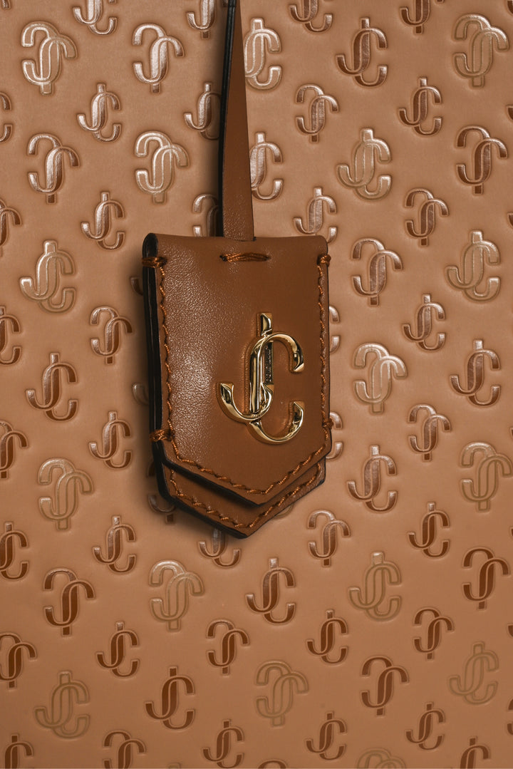 Jimmy Choo Nine2Five Logo-Embossed East-West Tote
