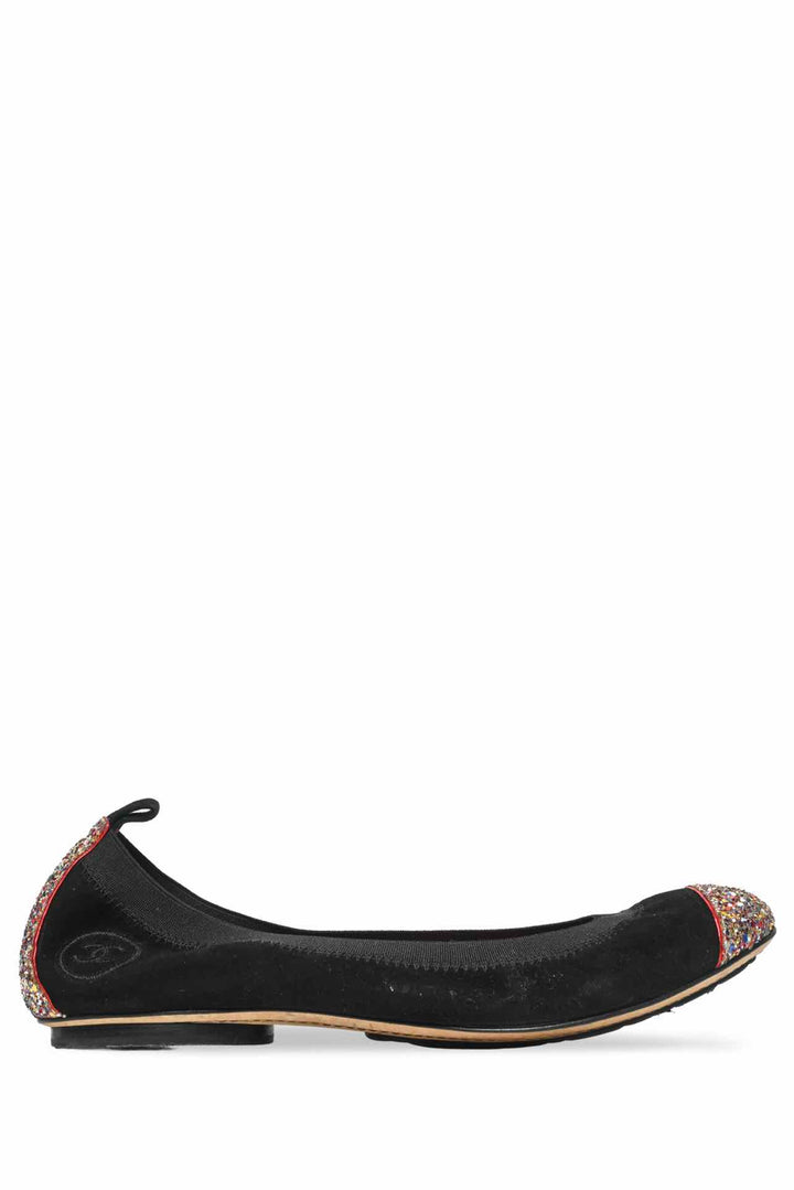 Chanel Size 38 2009 Interlocking CC Logo Ballet Flats