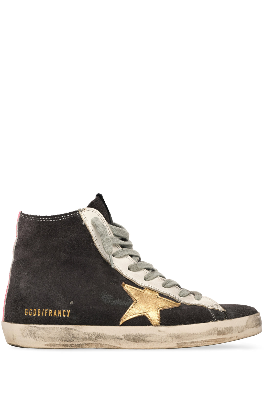 Golden Goose Size 37 Suede Francy Gold Star Sneaker