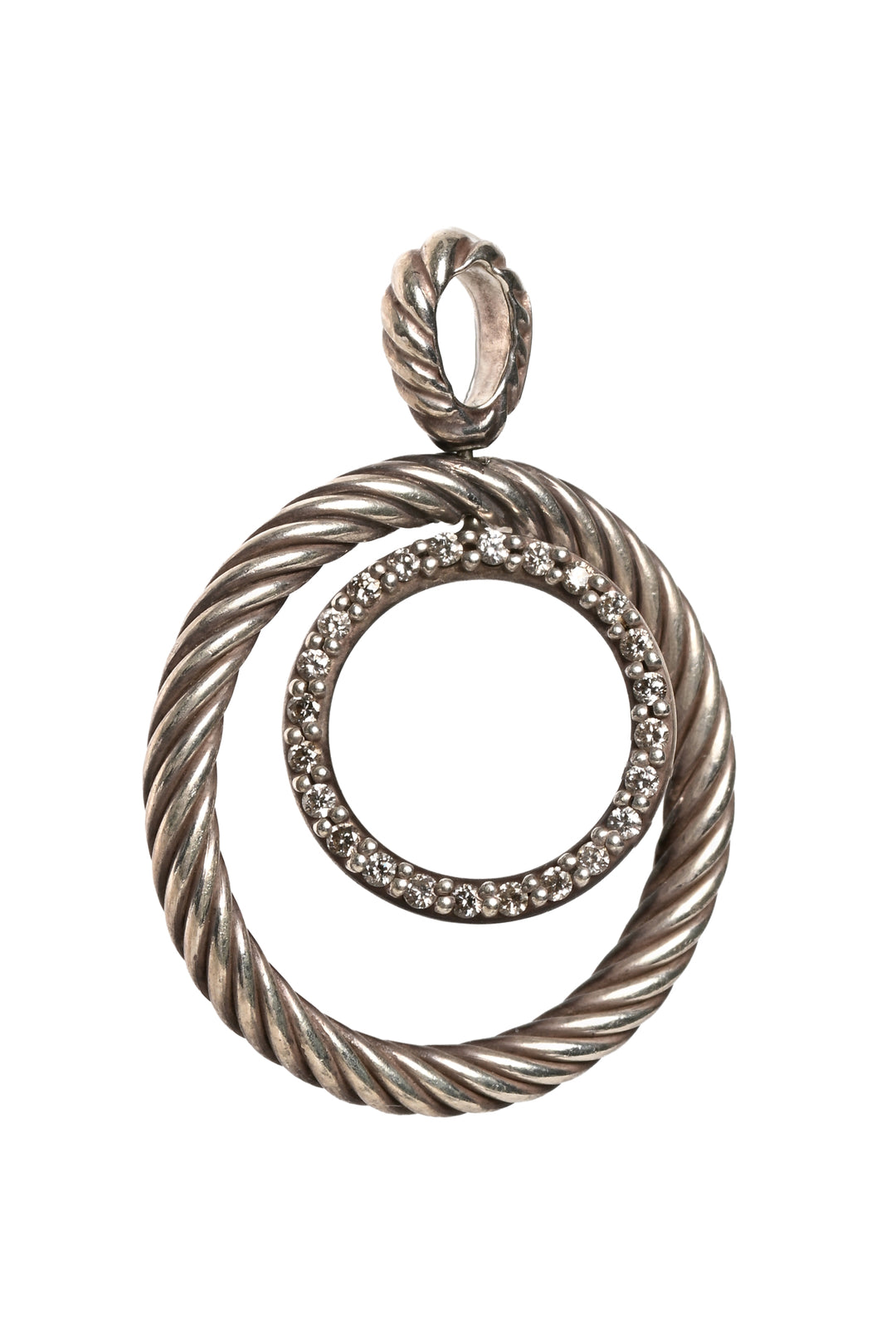 David Yurman Diamond Mobile Circle Pendant