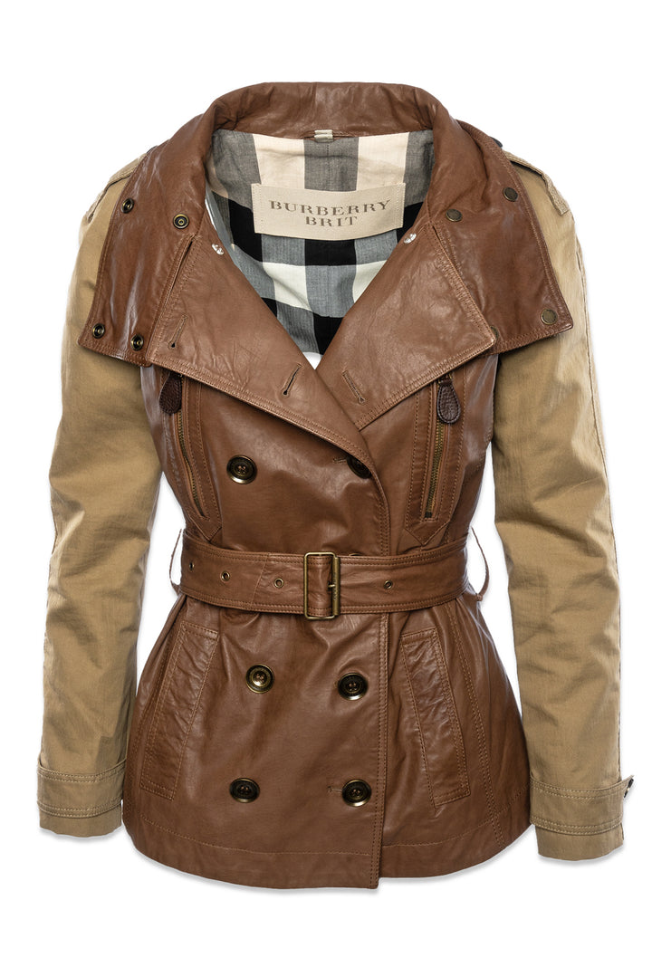 Burberry Brit Size 4 Leather Jacket