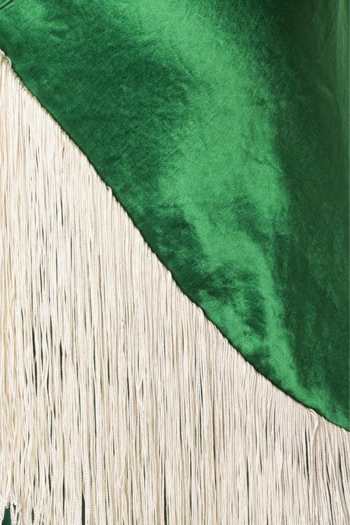 Collina Strada Size M Satin Barbarella Fringe Dress