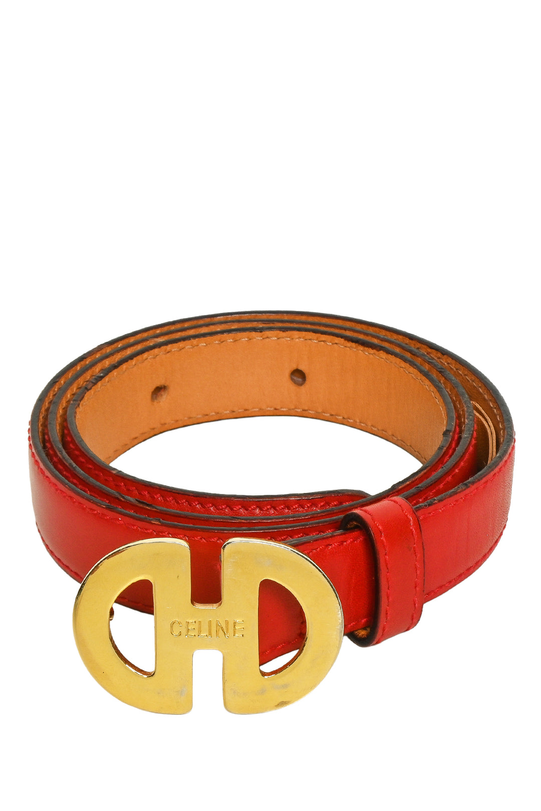 Celine Vintage Logo Skinny Belt