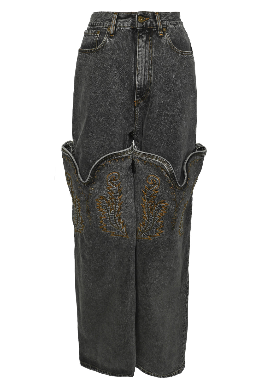 Y/Project Size 30 Unisex Classic Cowboy Cuff Jeans