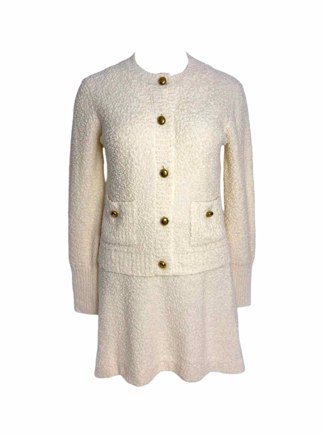 Christian Dior Size 38 Cotton Blend Knit Sweater Skirt Suit