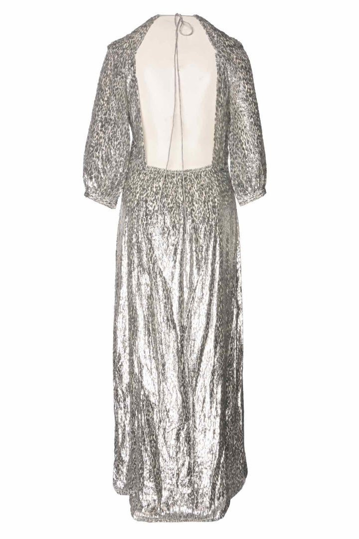 BA&SH Size L Metallic Maxi Dress