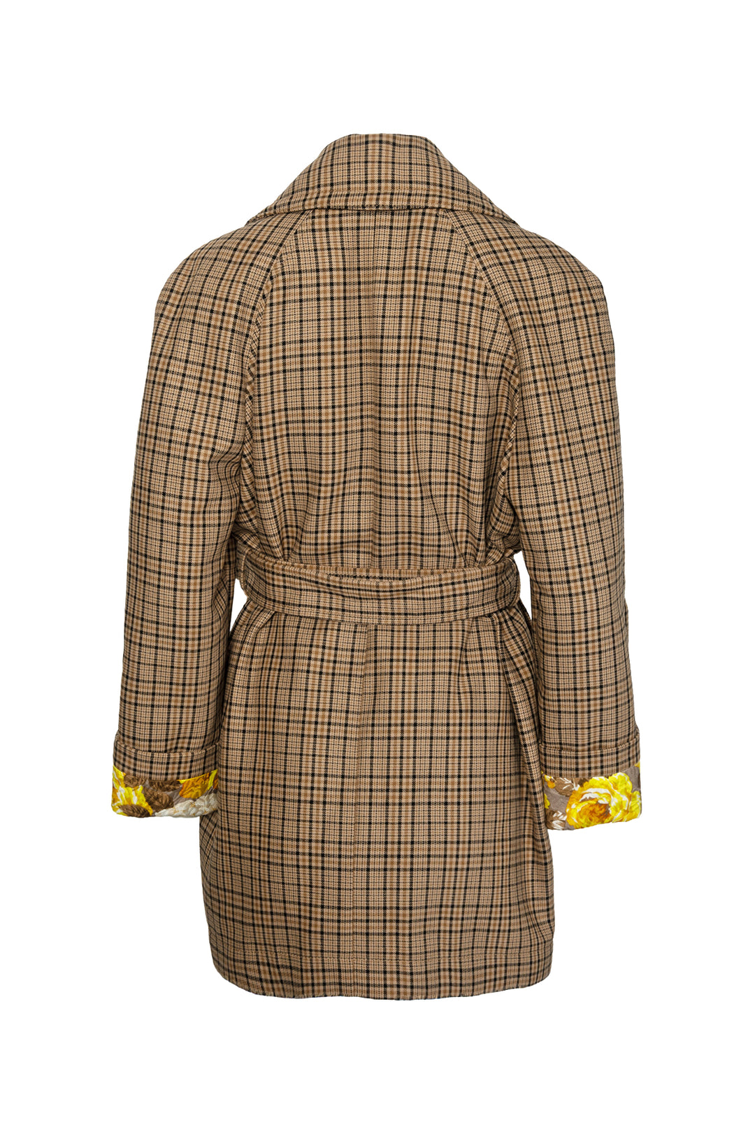 MSGM Size 38 Mid-Length Check Print Jacket