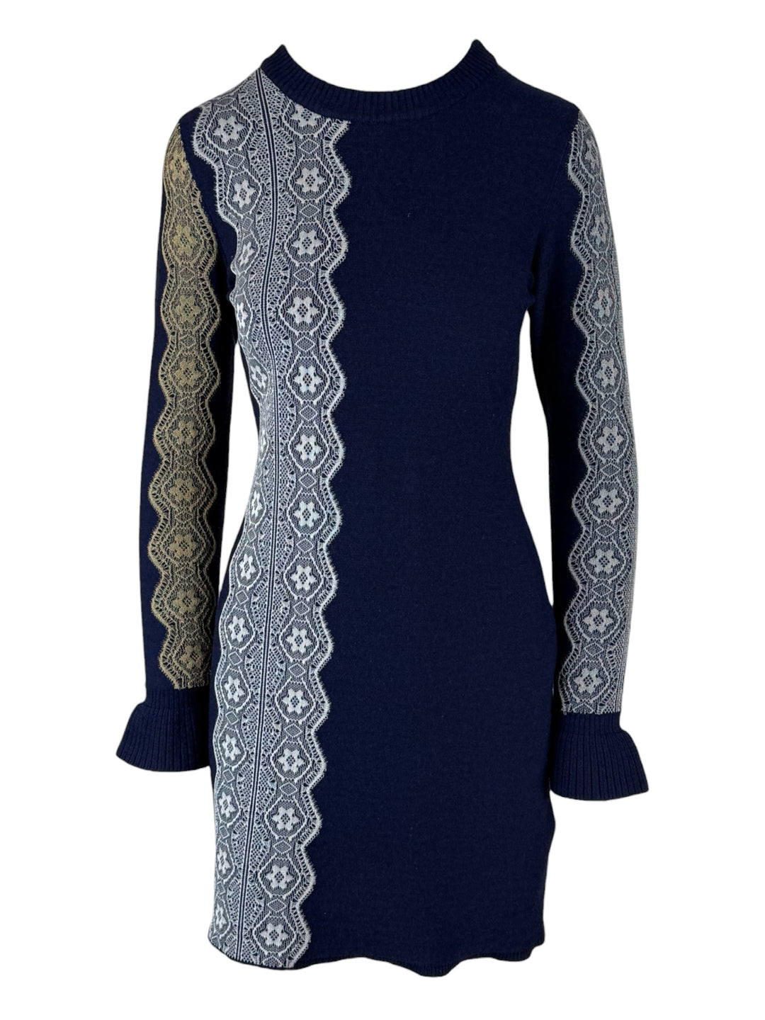 3.1 Phillip Lim Size L Lace Embellished Wool Dress