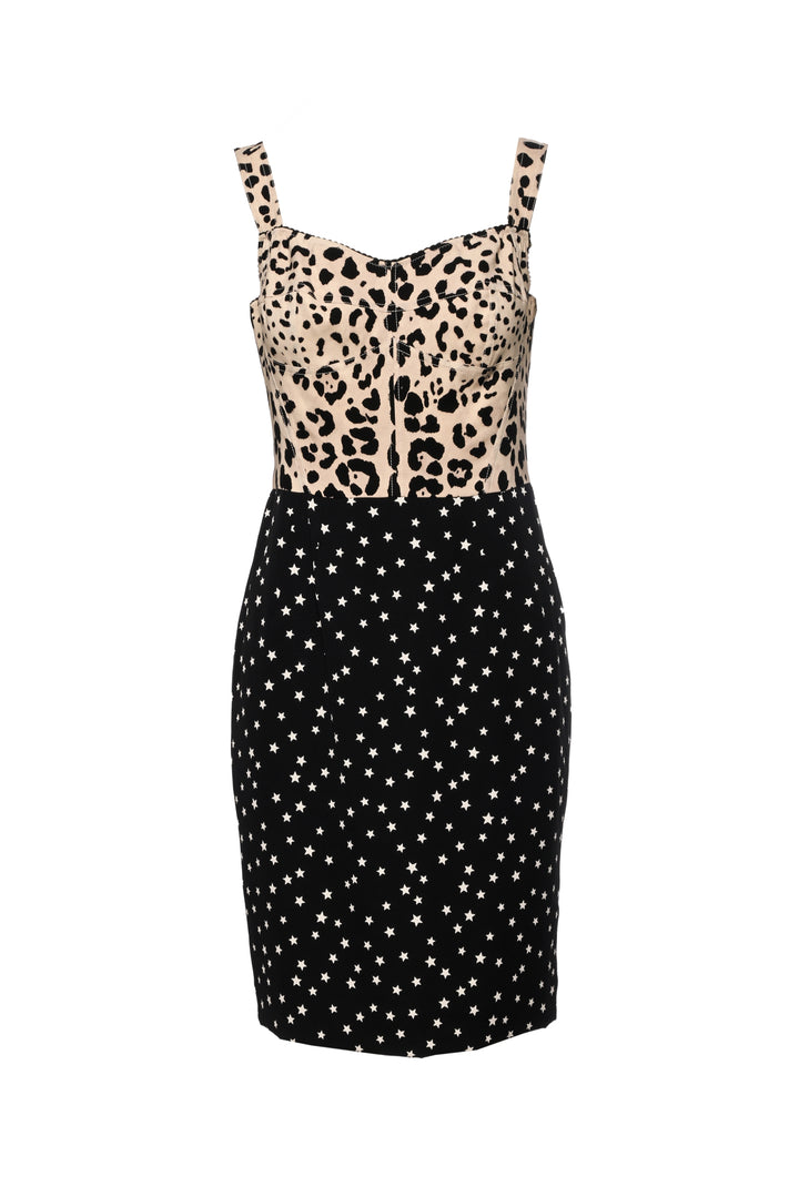 Dolce & Gabbana Size 46 2011 Silk Pattern Midi Dress