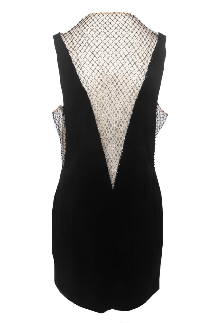 Stella Mccartney Size 48 Crystal Mesh Mini Dress