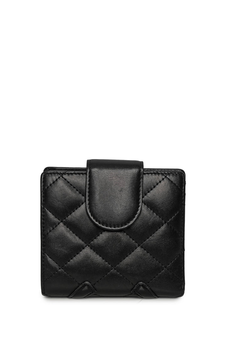Chanel 2009-2010 Quilted Ligne Cambon Bi-fold Compact Wallet