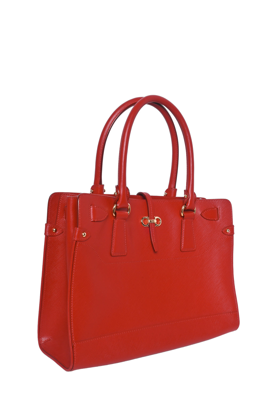 Salvatore Ferragamo Saffiano Leather Briana Small Tote