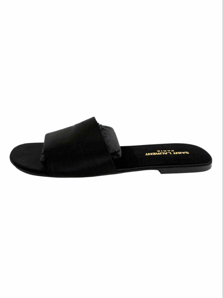 Saint Laurent Size 42 Men's Carlyle Silk Satin Crepe Slide Sandals