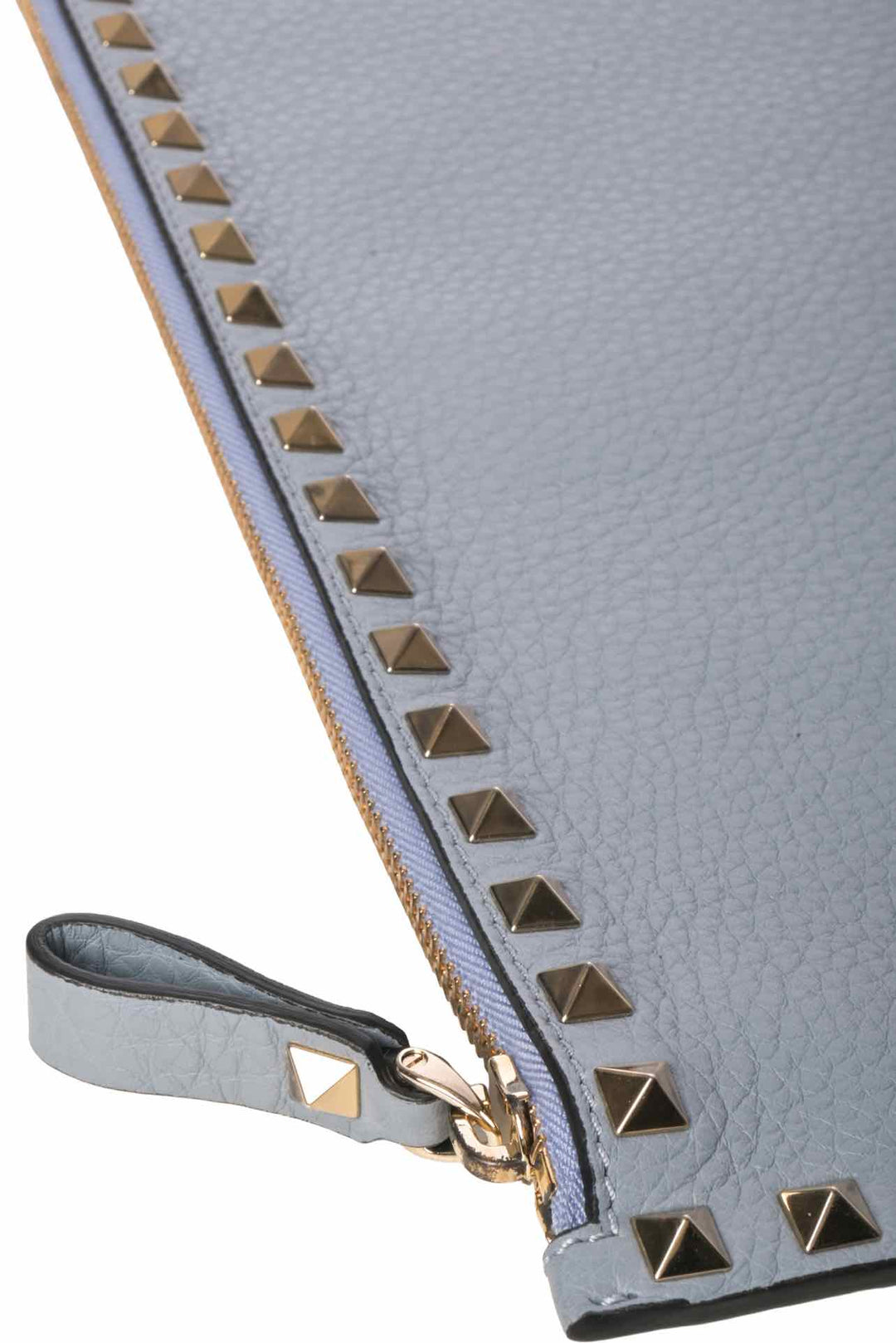 Valentino Rockstud Grain Leather Pouch Clutch