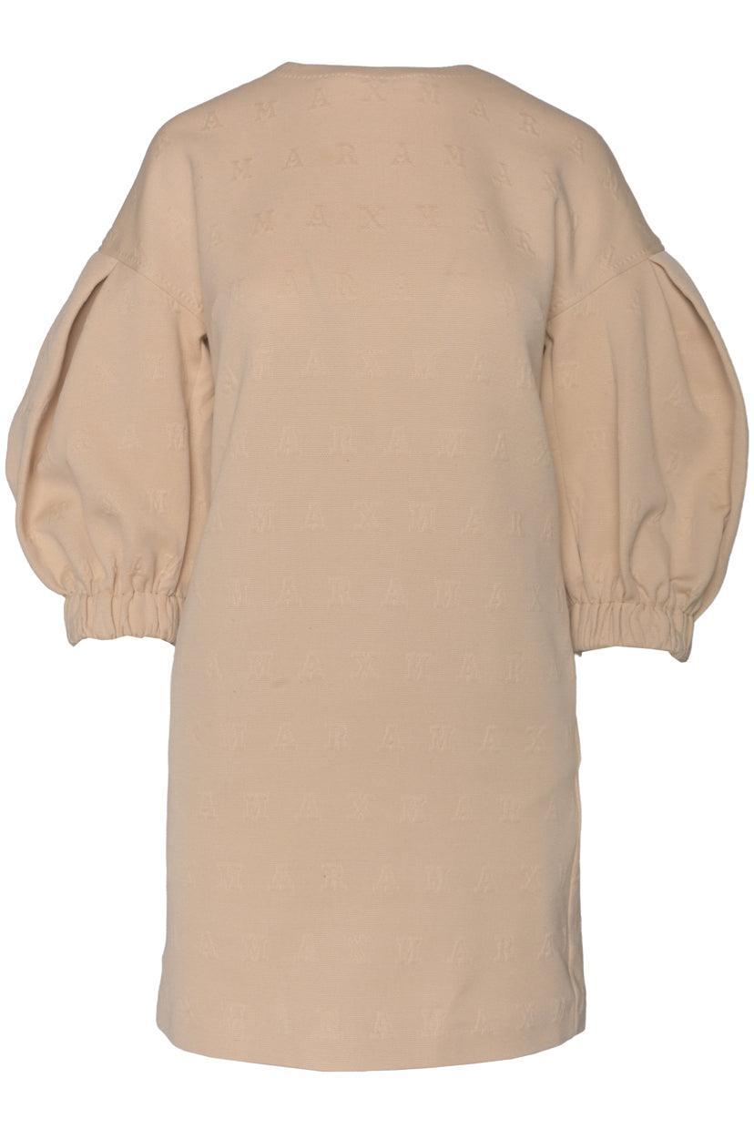 Maxmara Size 2 Logo Embossed Knit Mini Dress