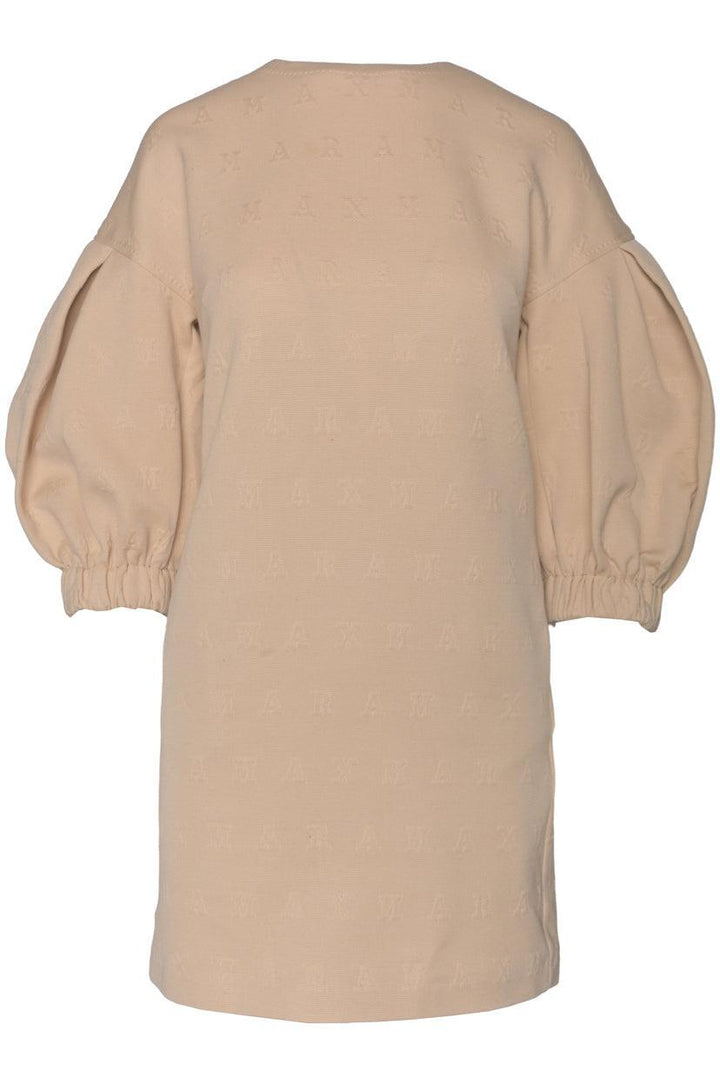 Maxmara Size 2 Logo Embossed Knit Mini Dress