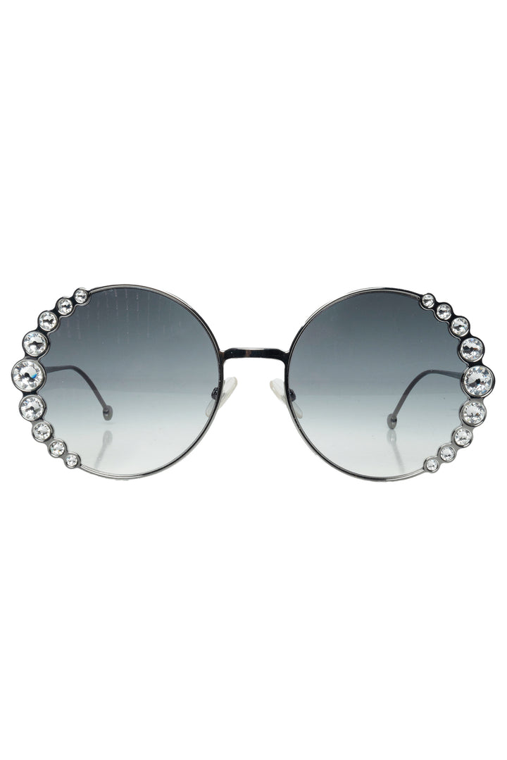 Fendi Round Crystal Sunglasses Eyewear