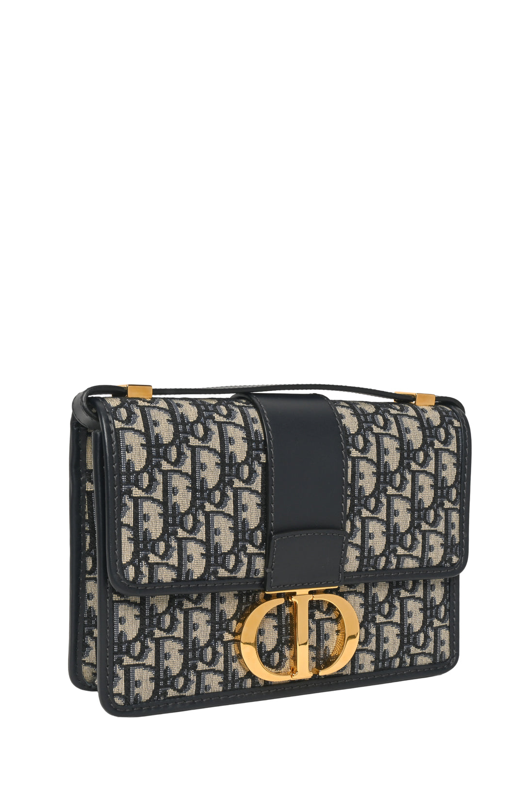 Dior 2020 30 Montaigne Bag in Blue Dior Oblique Jacquard