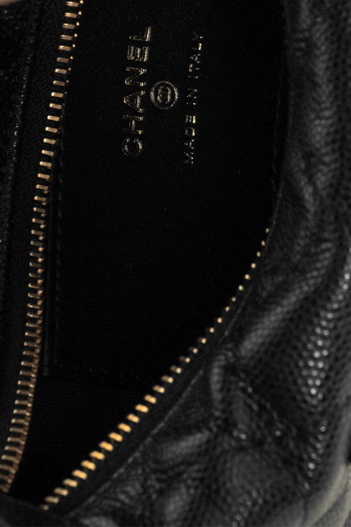 Chanel Caviar Quilted Polly Pocket Pouch Hobo