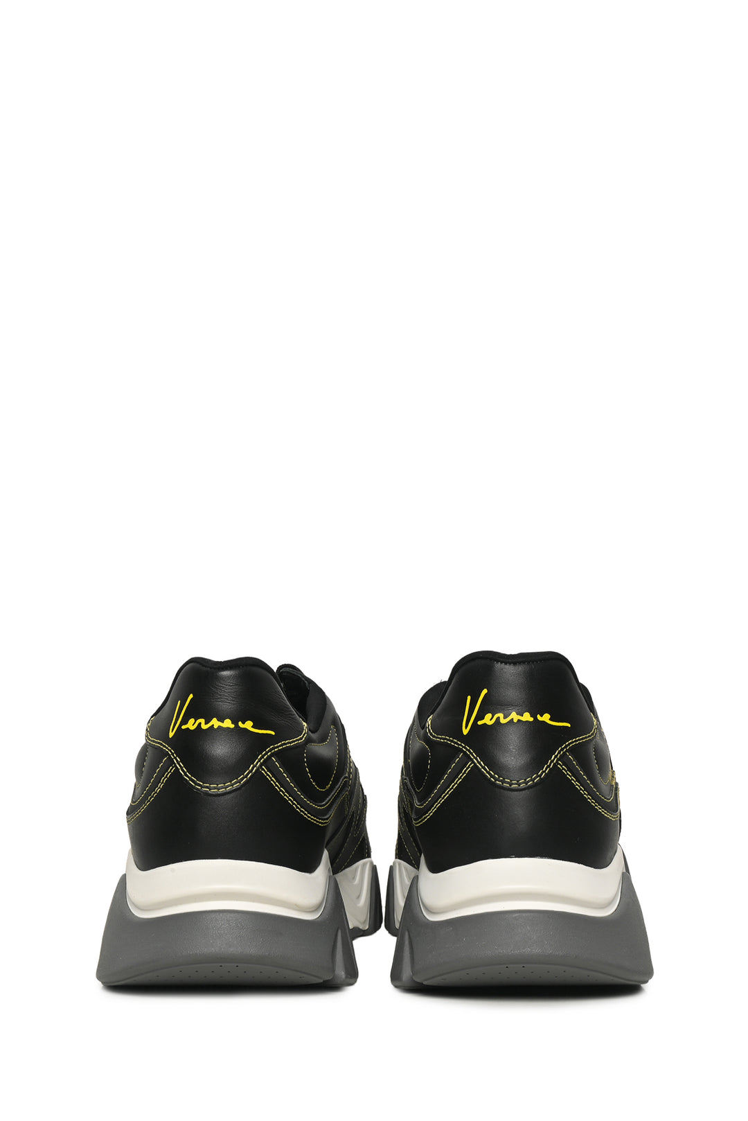 Mens Shoe Size 44 Versace Men's Squalo Medusa Graphic Leather Chunky Sneakers