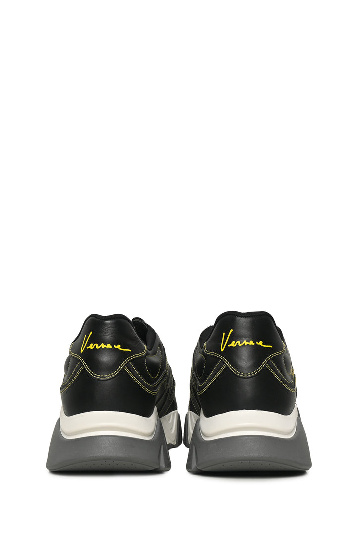 Mens Shoe Size 44 Versace Men's Squalo Medusa Graphic Leather Chunky Sneakers
