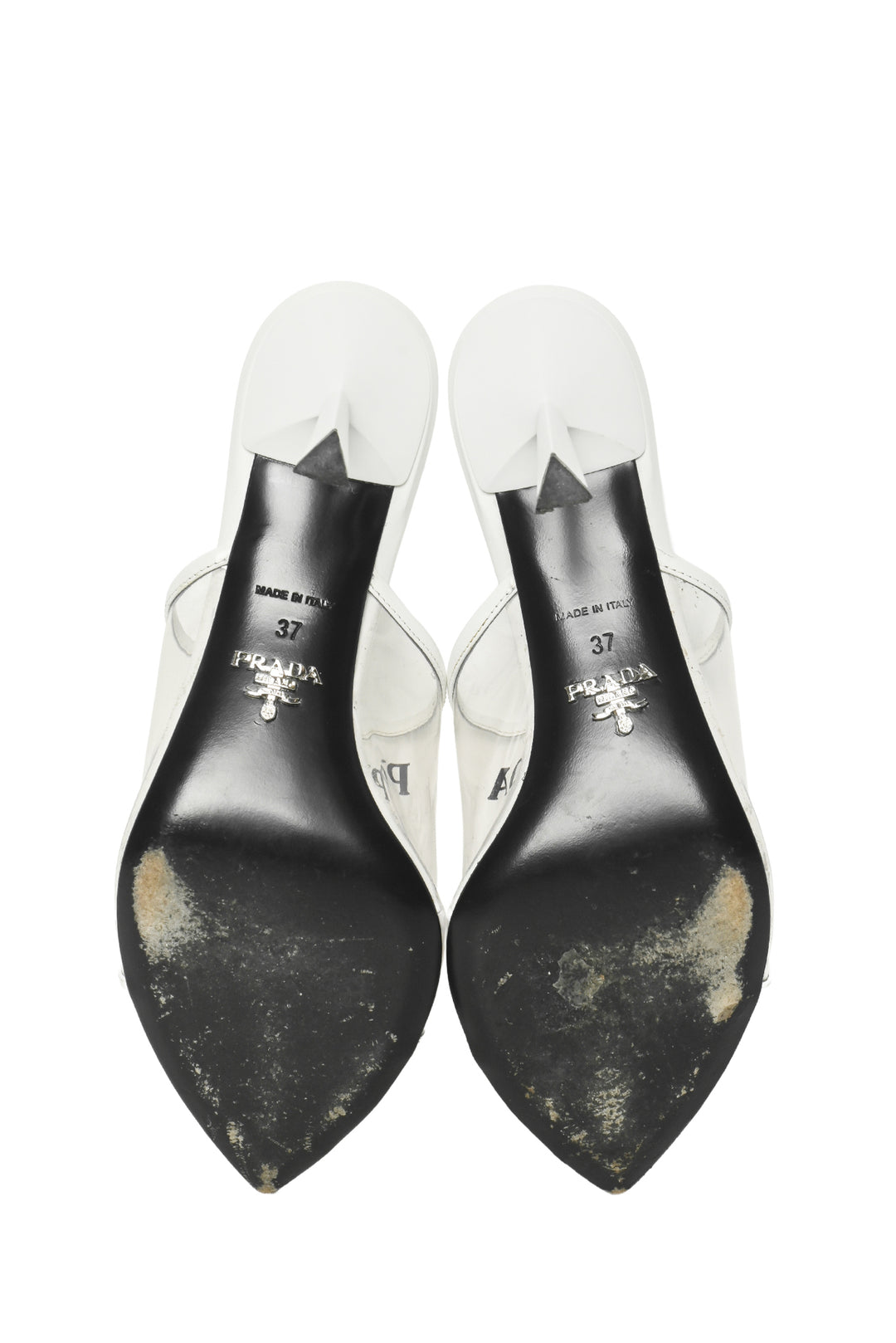 Prada Size 37 PVC Printed Mules