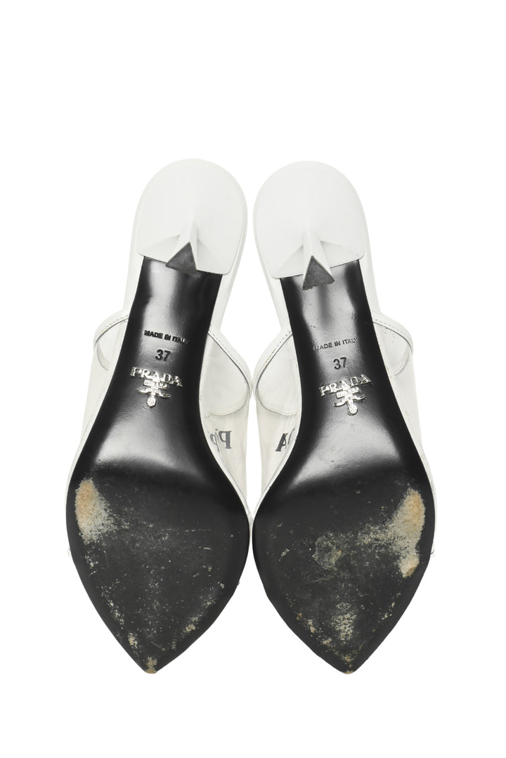 Prada Size 37 PVC Printed Mules